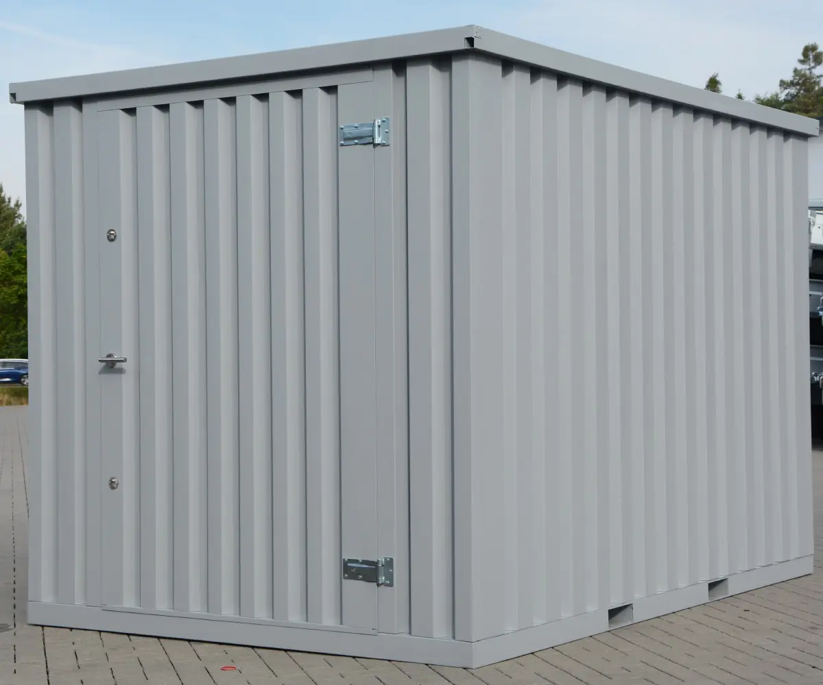 Franken Zaun Gerätehaus RAL 7040